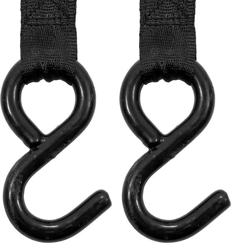 Ratchet Tie down Pair Anchor Retractable Transom Trailer Boat Hook Strap 2 Pack gallery