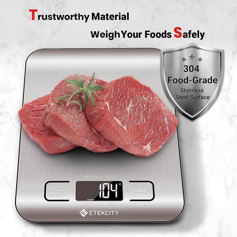 Etekcity Digital Kitchen Scale Stainless Steel LCD Grams Ounces gallery
