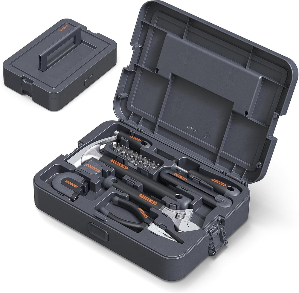 Teslong Basic Tool Kit for Home, Compact Lightweight Tool Set for Beginners