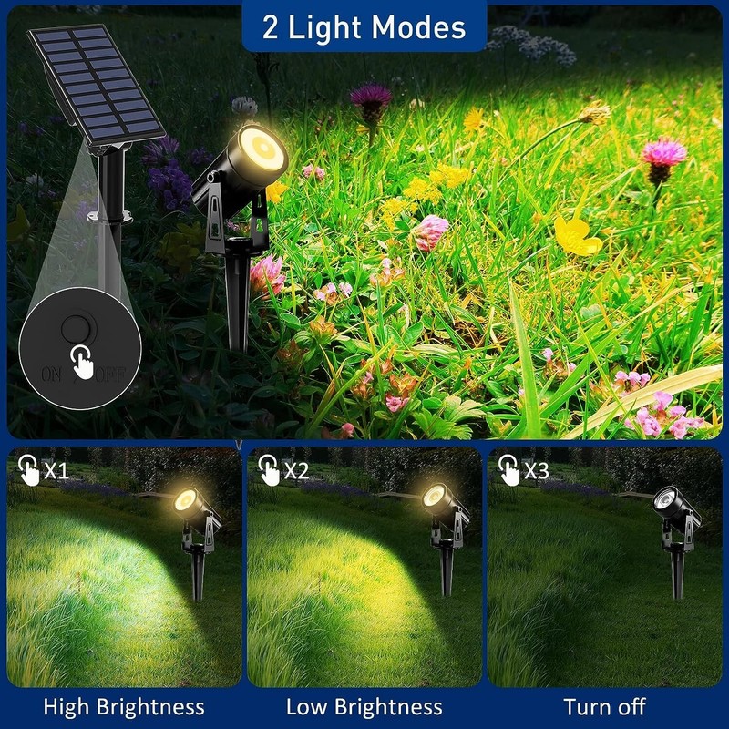 T-SUN Solar Panel Landscape Spotlights Solar Garden Spot Light IP65 Waterproof gallery