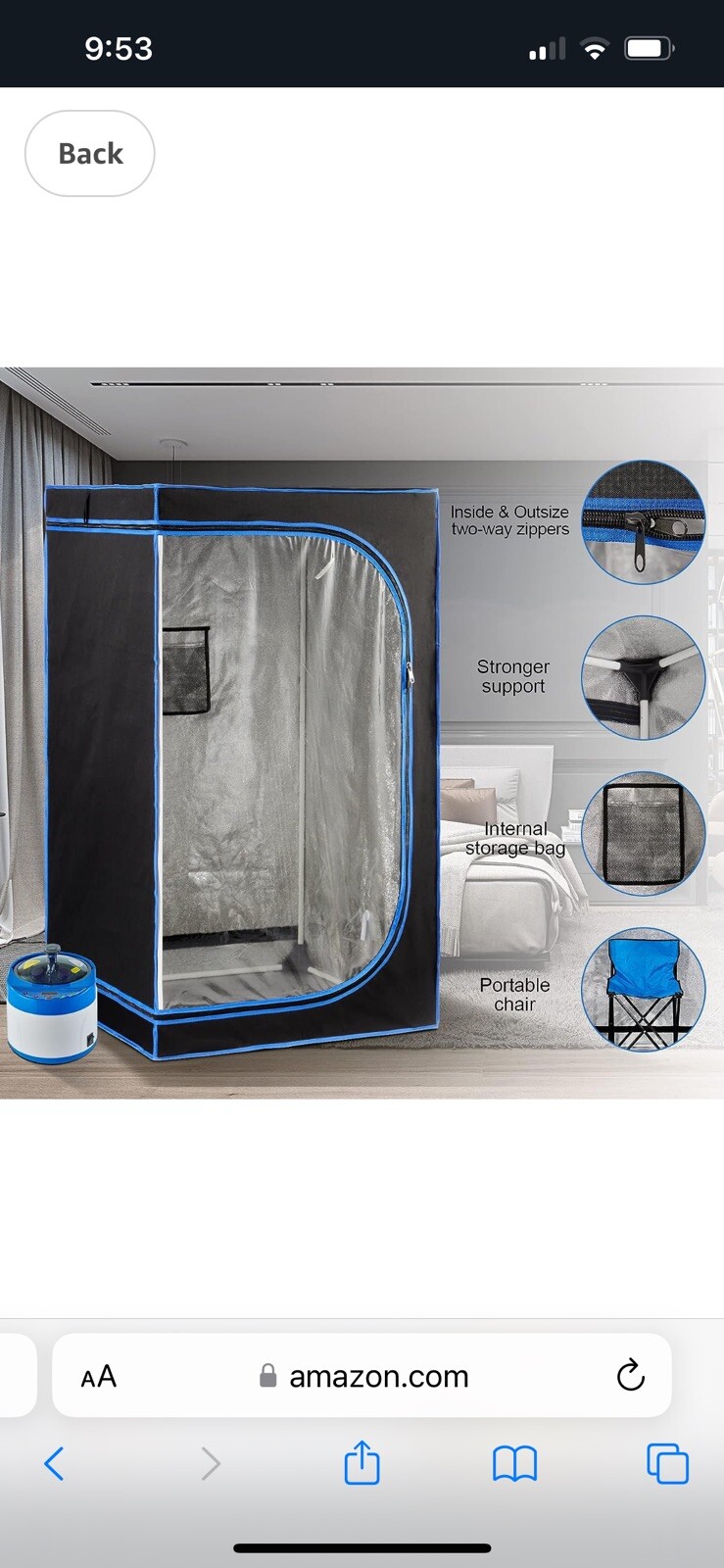 Portable 2L Home Steam Sauna Spa Full Body Slimming Weight Loss “zonemel” gallery