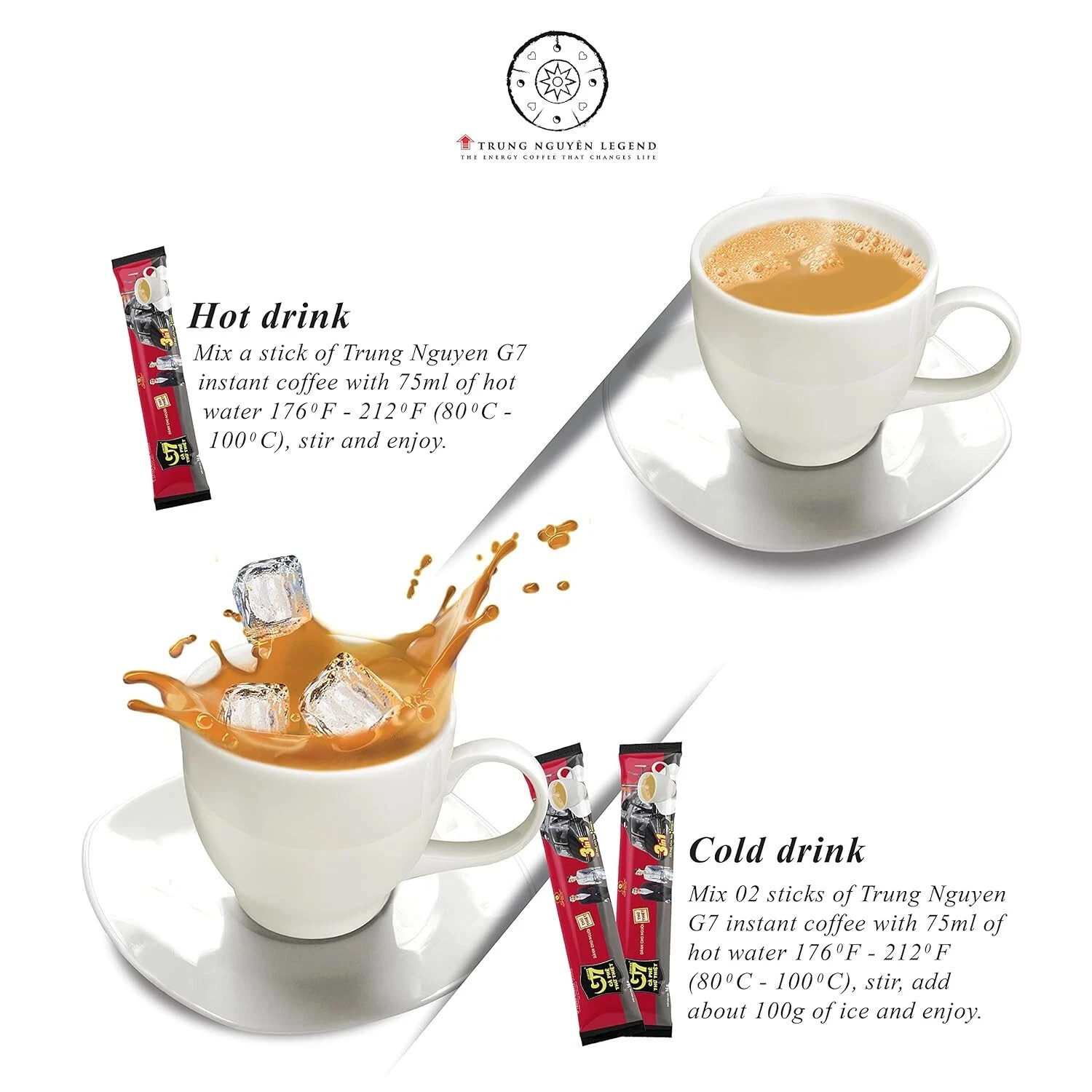 G7 3-In-1 Instant Vietnamese Coffee Strong & Pure Mix 100 Sticks x16g gallery