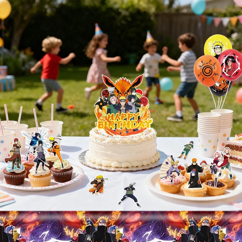 Naruto Party Decorations Naruto Birthday Balloons Banner Cake Toppers Tablecloth gallery