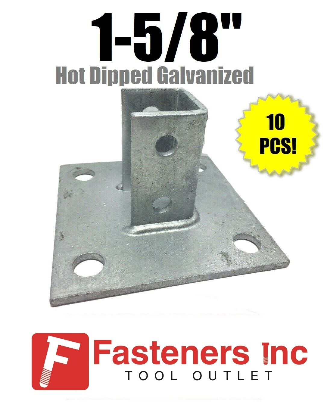 (10) P2072ASQ Square Post Base 1-5/8" For Unistrut Hot Dip Galvanized 4774G gallery