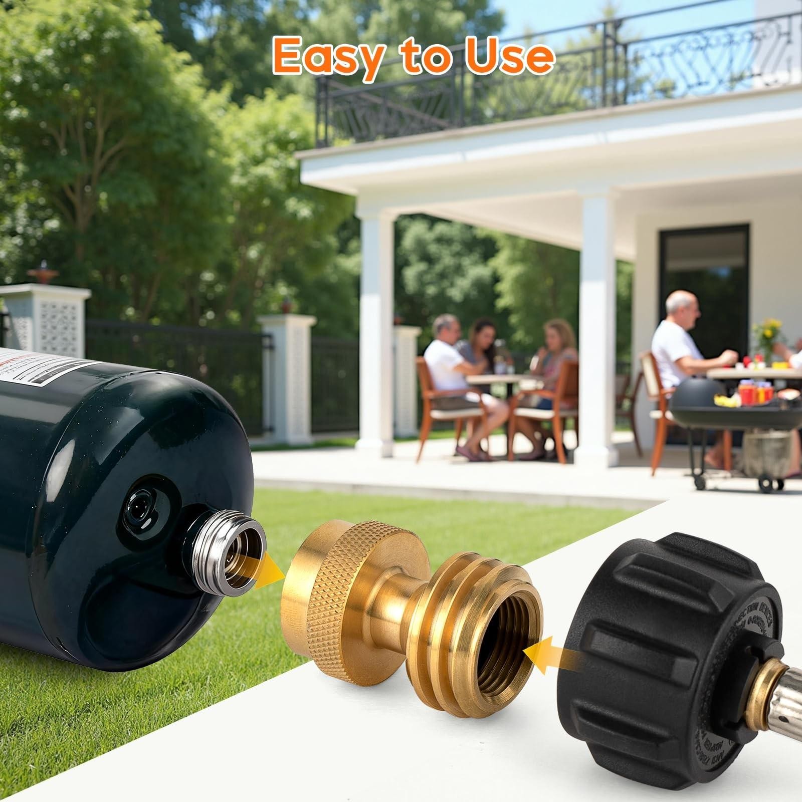 1lb Propane Tank Adapter Propane Adapter 20lb to 1lb Converter Universal Qcc-1.. gallery