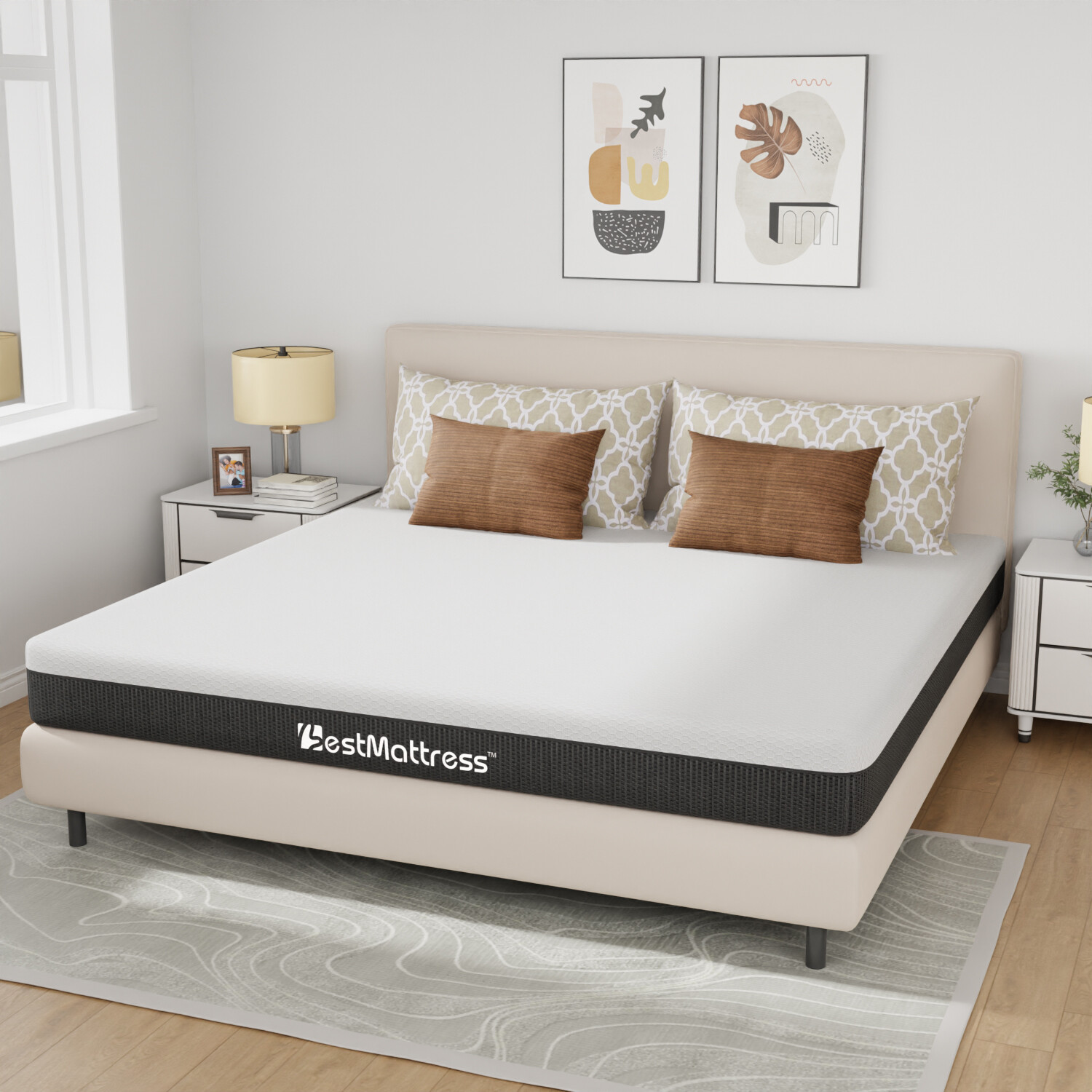 Gel Memory Foam Mattress with Removable Cover Medium Firm Support & Pressure gallery