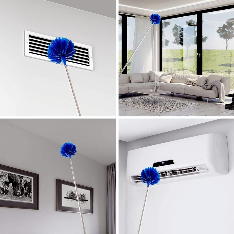Microfiber Ceiling Fan Duster & Cobweb Cleaning Brush Cleaner Kit Extension Pole gallery