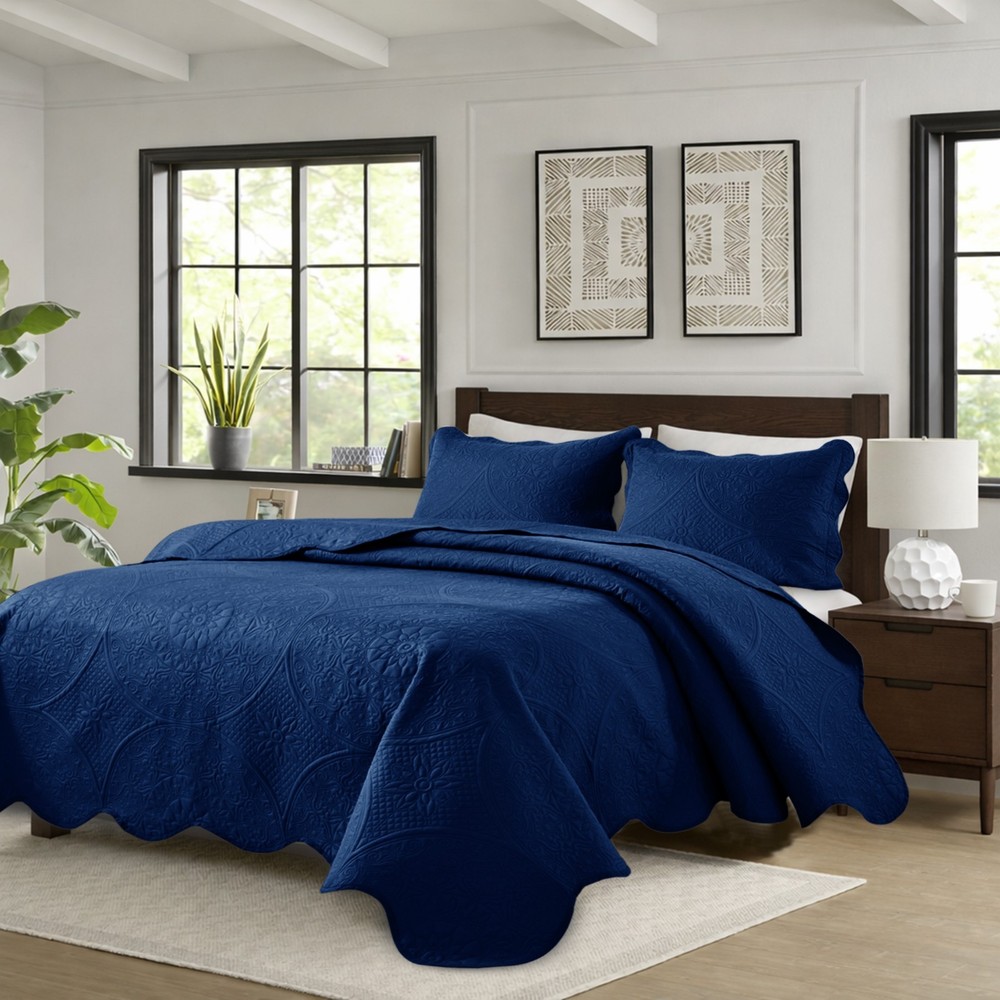 Lightweight Summer Bedspread Sets Soft Reversible Quilt Bedding Twin Queen King