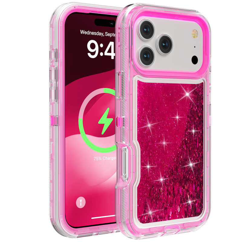 Shockproof Case For iPhone 16 15 14 13 12 11 Pro Max XS XR Liquid Glitter Cover gallery