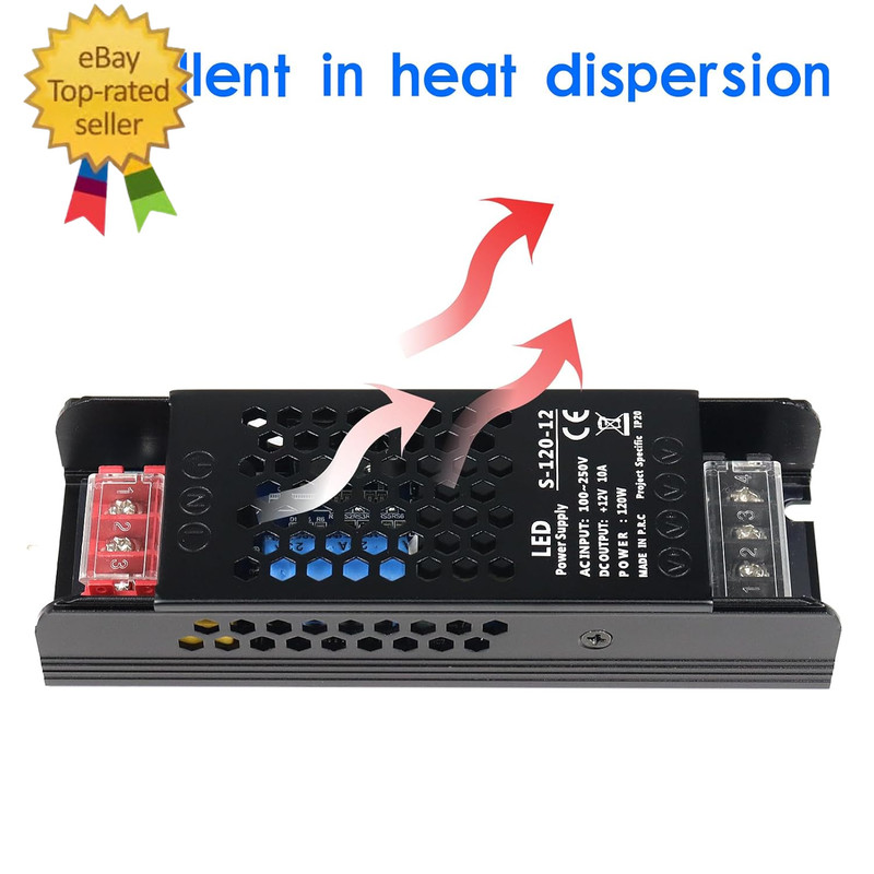 12V 10A 120W Universal Regulated Switching Power Supply, 100-250V AC gallery