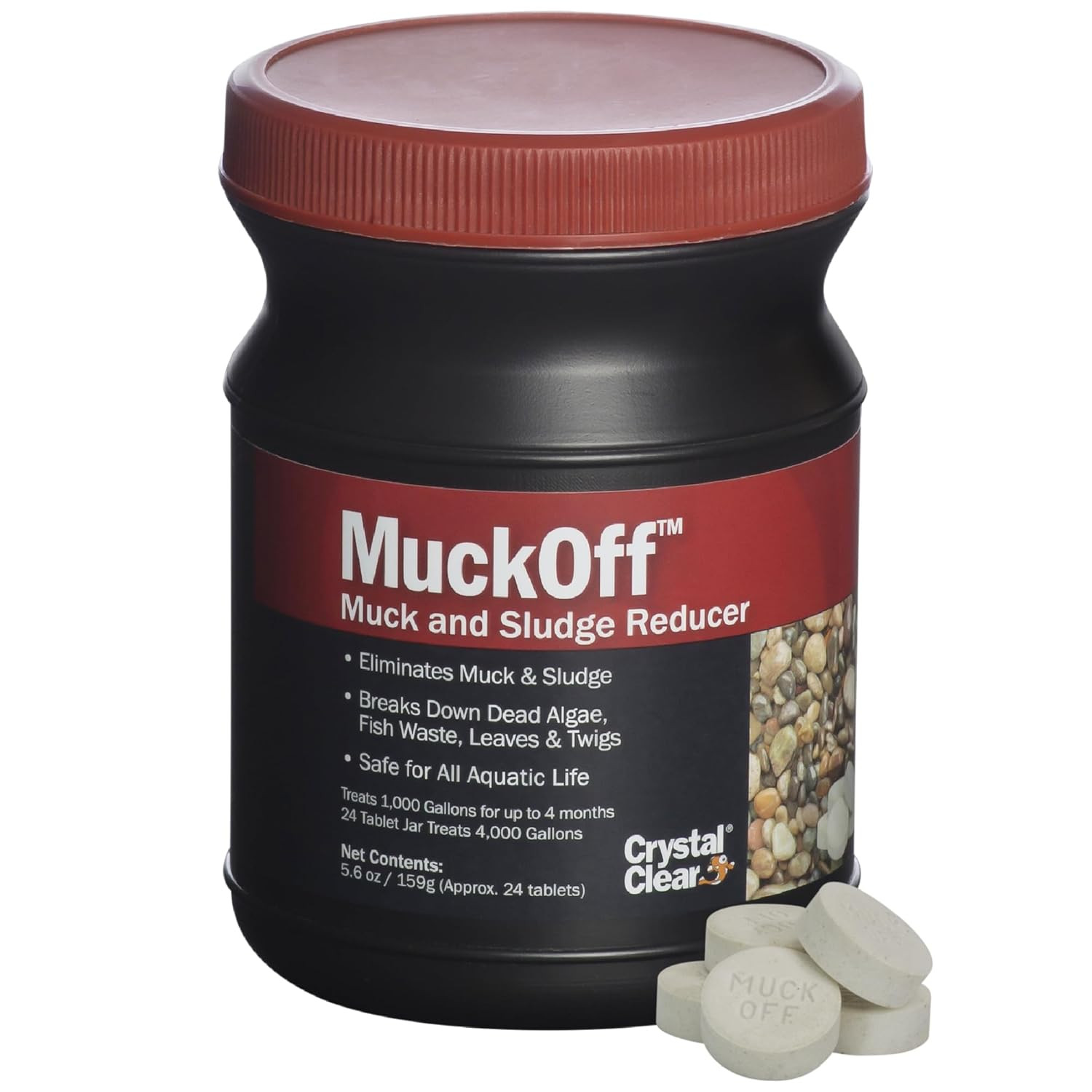 CrystalClear MuckOff 24 Tablets Natural Bacteria for Pond Water Treatment gallery