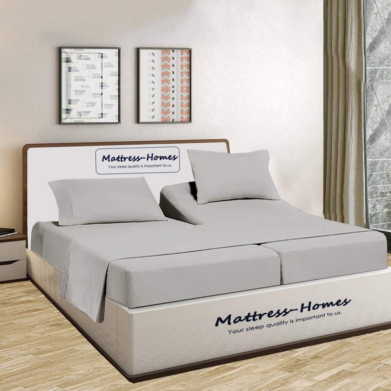 Split King Sheet Set for Adjustable Beds – 5 Piece Set –100% Long Staple Cott... gallery