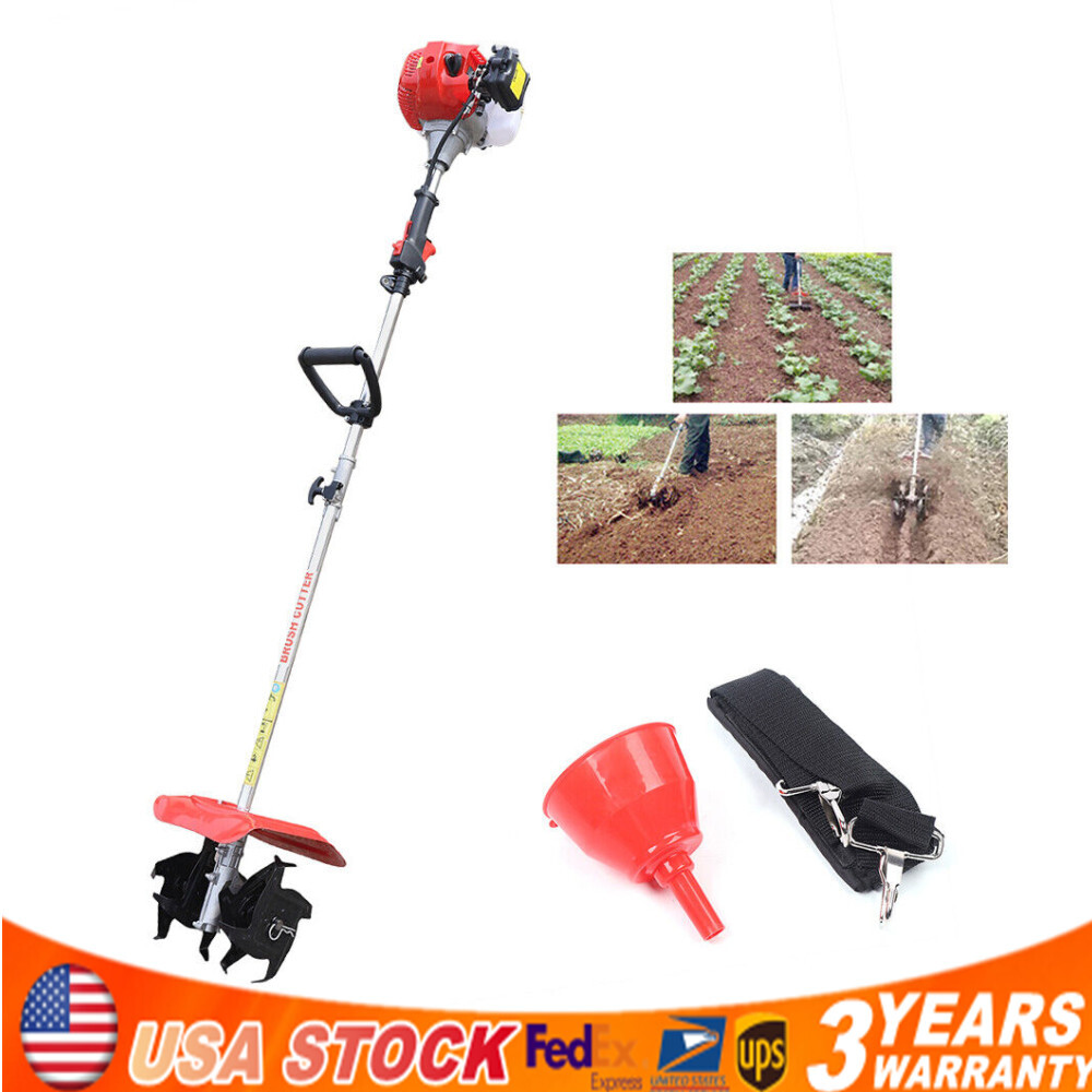 Hand-held Tiller Cultivator Mini Weeding Tilling 2Stroke 51.7cc Gas Power Engine gallery