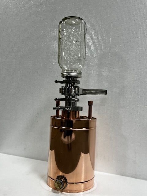 1/2 Gal. Glass Jar Infuser for 4" Cap Logic Thumper with 2" Stainless Ball Valve gallery