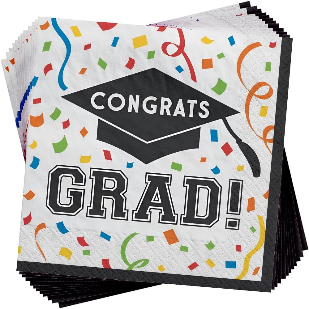 No More Books School Graduation Theme Party Paper Beverage Napkins gallery