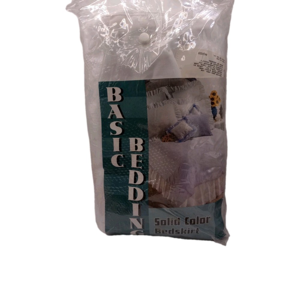 Reed Basic Bedding White Bed Skirt King Size 14 Drop Acrylic New