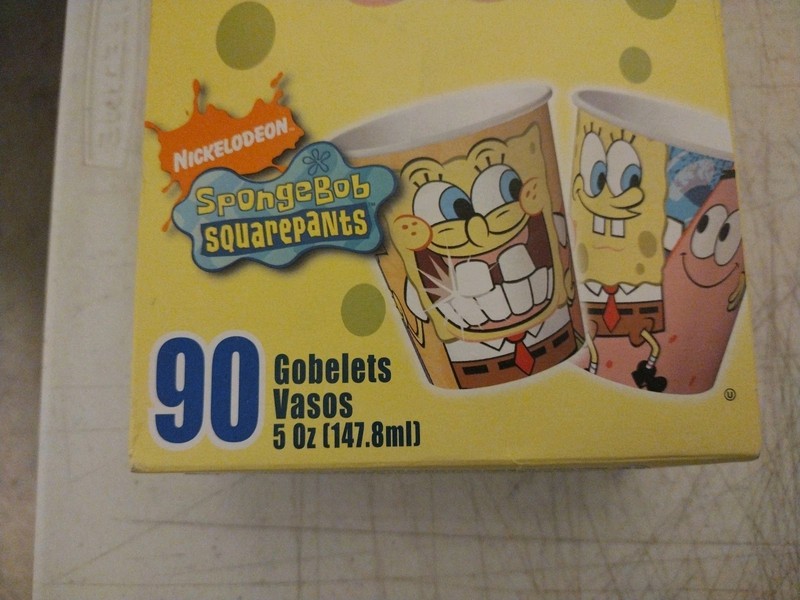 Spongebob Squarepants Dixie 5oz Bath Cups 90 cups in Box. 2006. B gallery