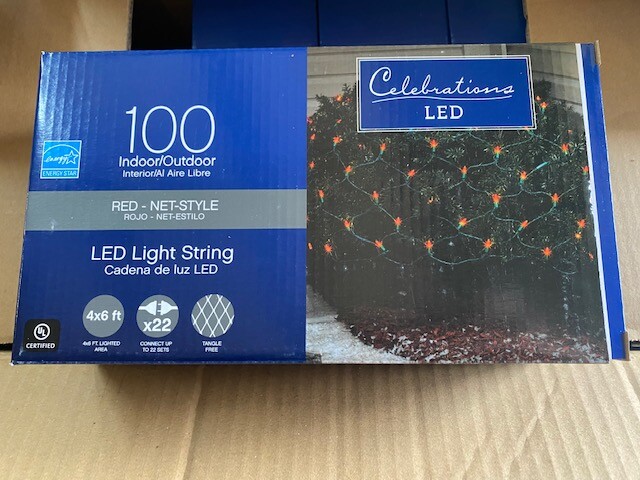 Celebrations 40802-71 4 x 6 ft. 100 Red LED Net Light Set - BUY MORE & SAVE 10% gallery