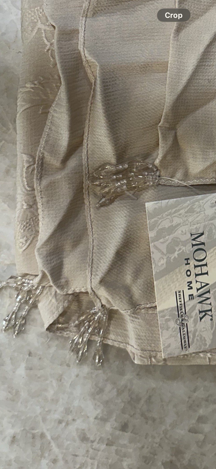 Mohawk Home Sheffield and Galloway 100 Percent Silk Shawl Throw Beige Tassels gallery