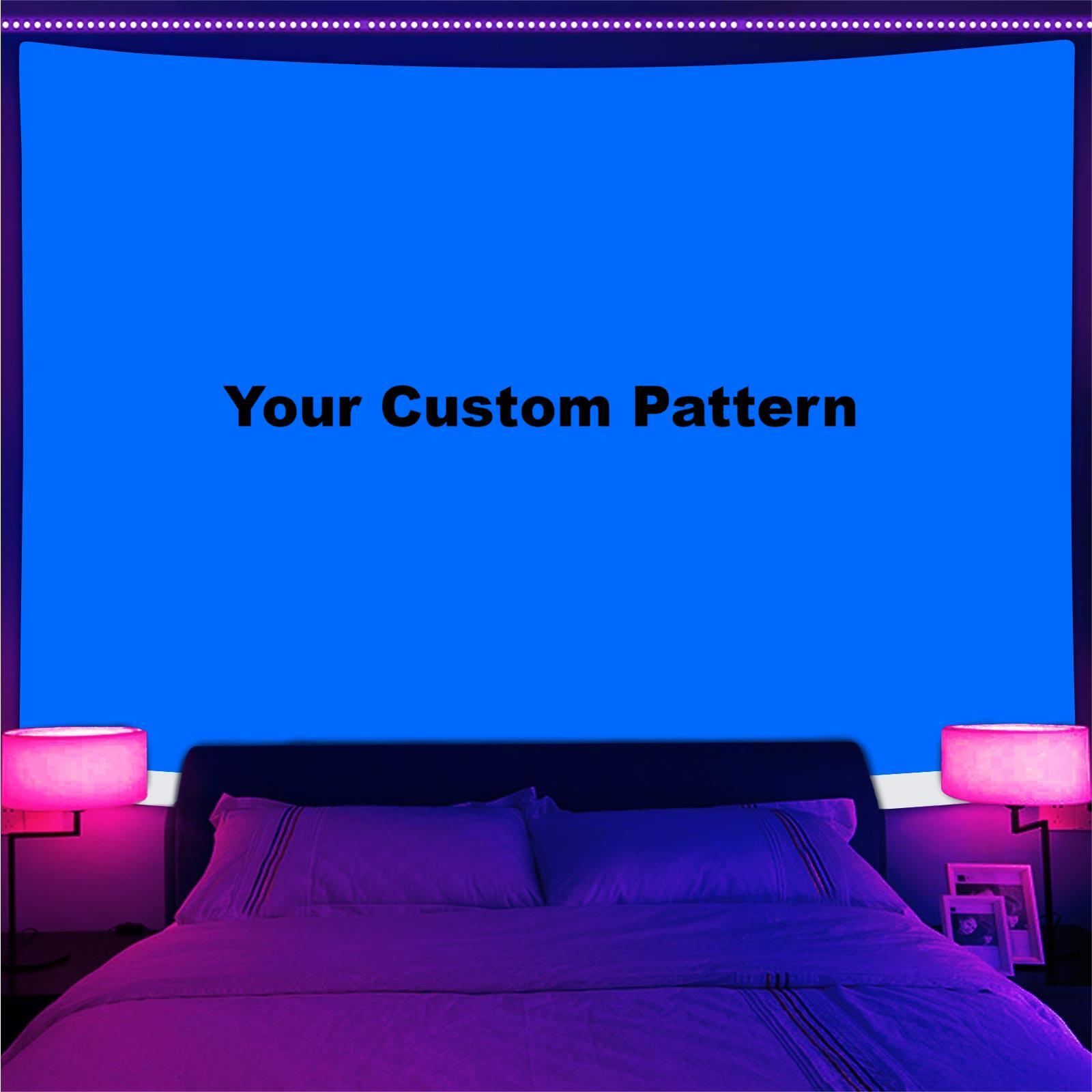 Custom Large Wall Art Blacklight Poster UV Reactive Tapestry Wall Hanging Fabric gallery