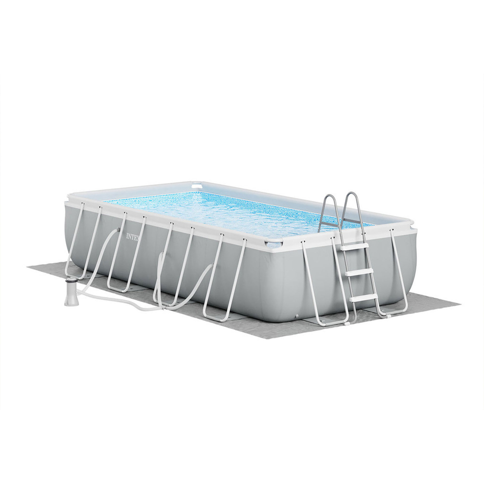 Intex 16 Foot x 42 Inch Prism Frame Rectangular Above Ground Swimming Pool Set gallery
