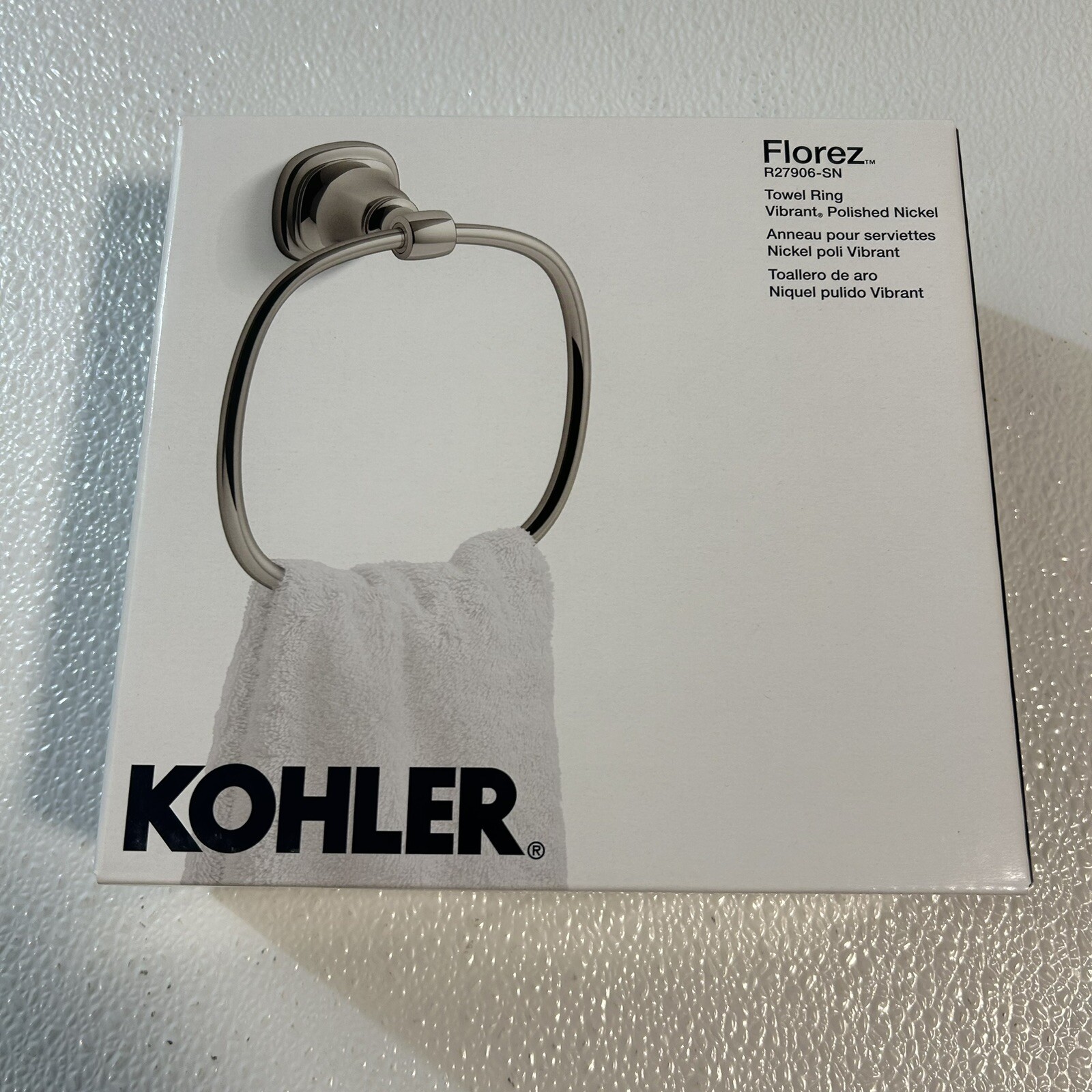 Three (3) KOHLER Florez Towel Rings ~ Polished Nickel Finish! ~ R27906-SN gallery