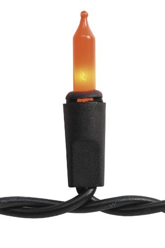 Darice Orange 20-Bulb Light Set with Black Cord for Indoor Use Only gallery