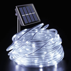 Solar powered led rope patio string fairy lights waterproof outdoor garden Decor