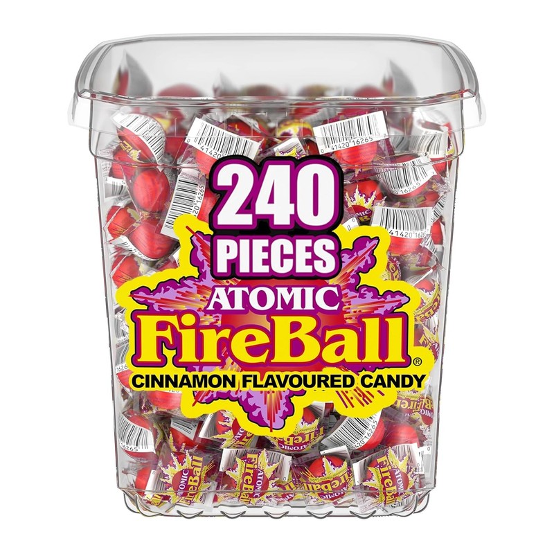 Wonka Atomic Fireball Candy Cinnamon Flavor Individually Wrapped 7.5g 240 Ct gallery