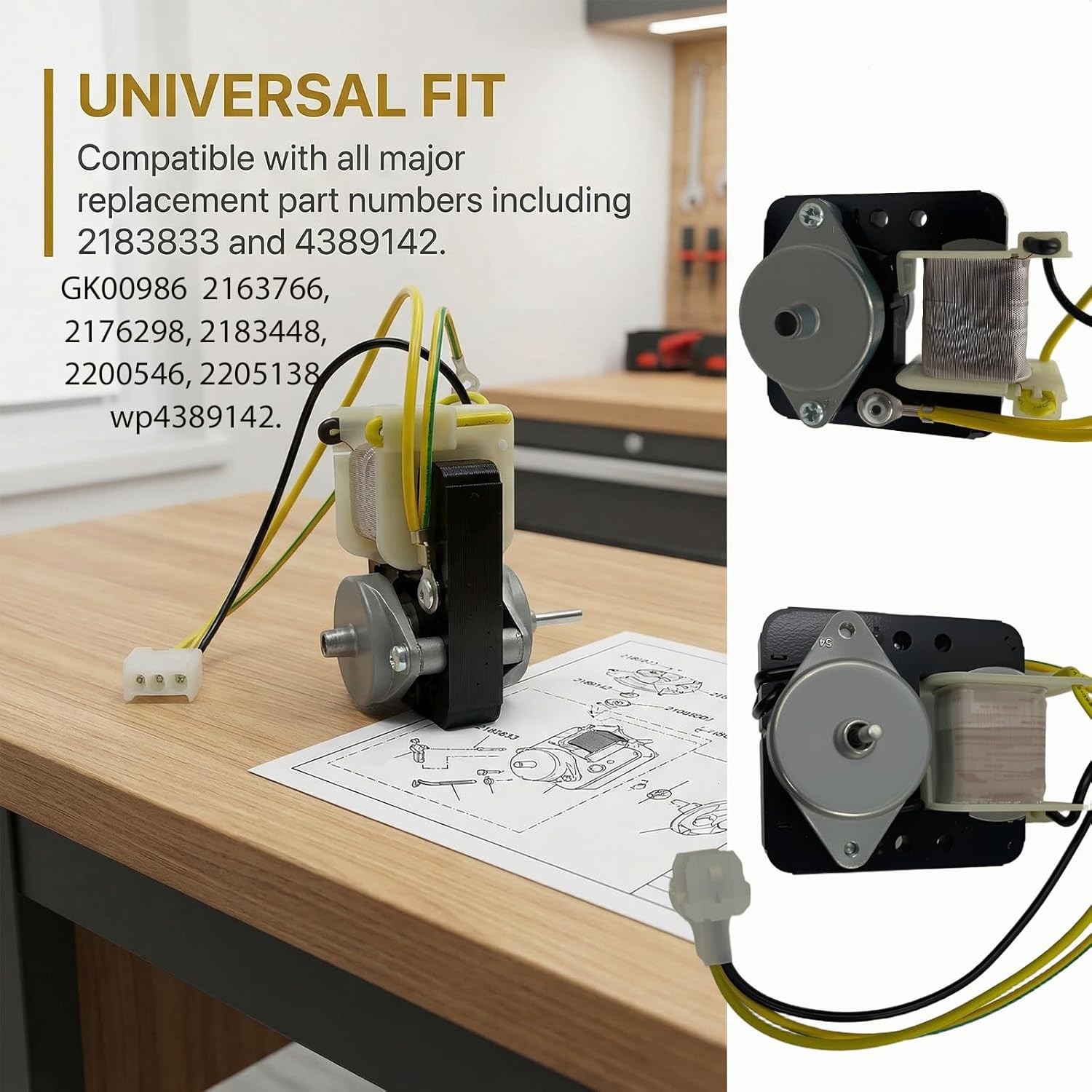 Evaporator Fan Motor Replacement for WP4389142 & Compatible Models gallery