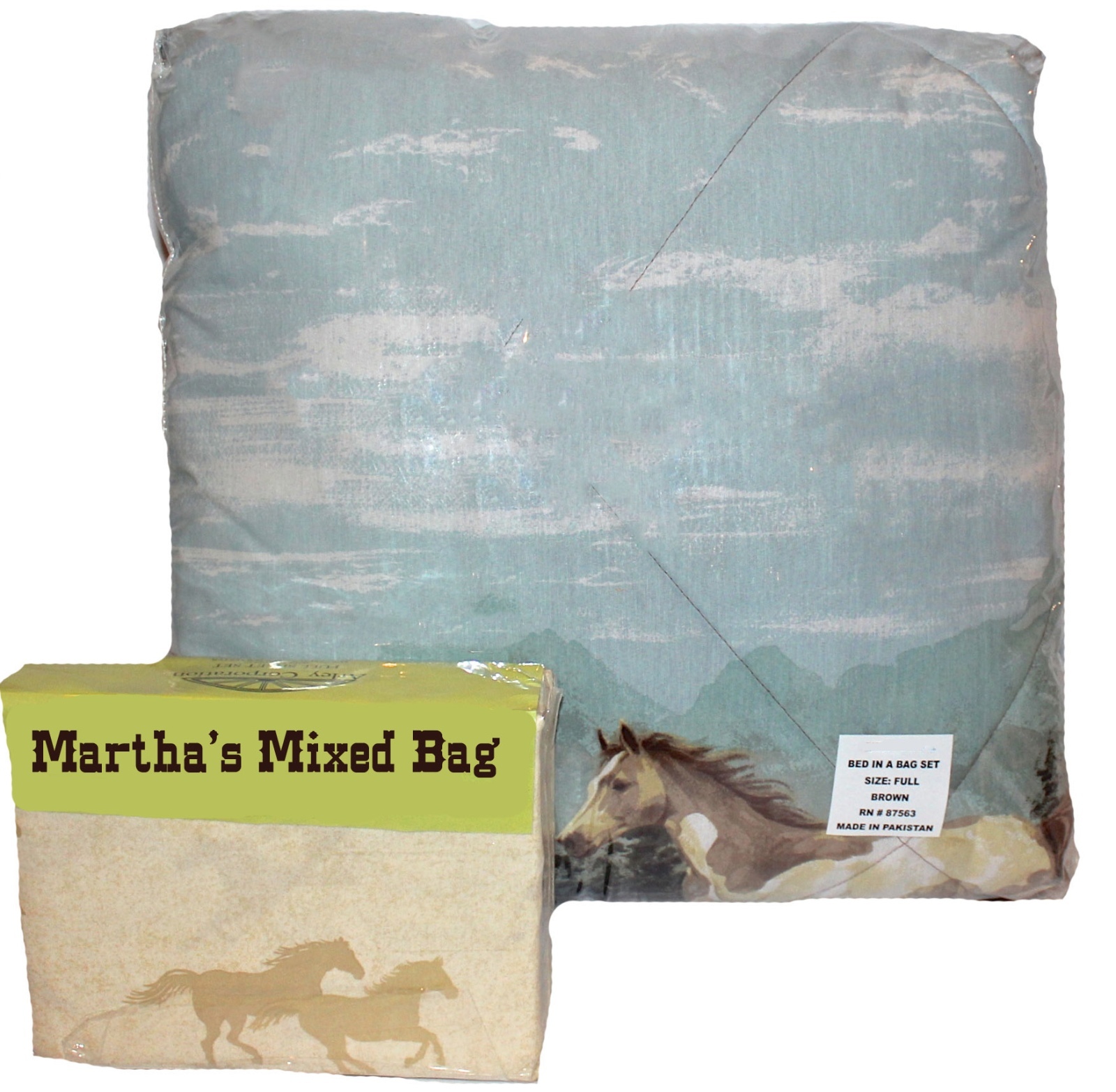 THUNDER RUN Brown Horse COMFORTER Bedding Set+Sheets+Sham(s)+Bedskirt gallery