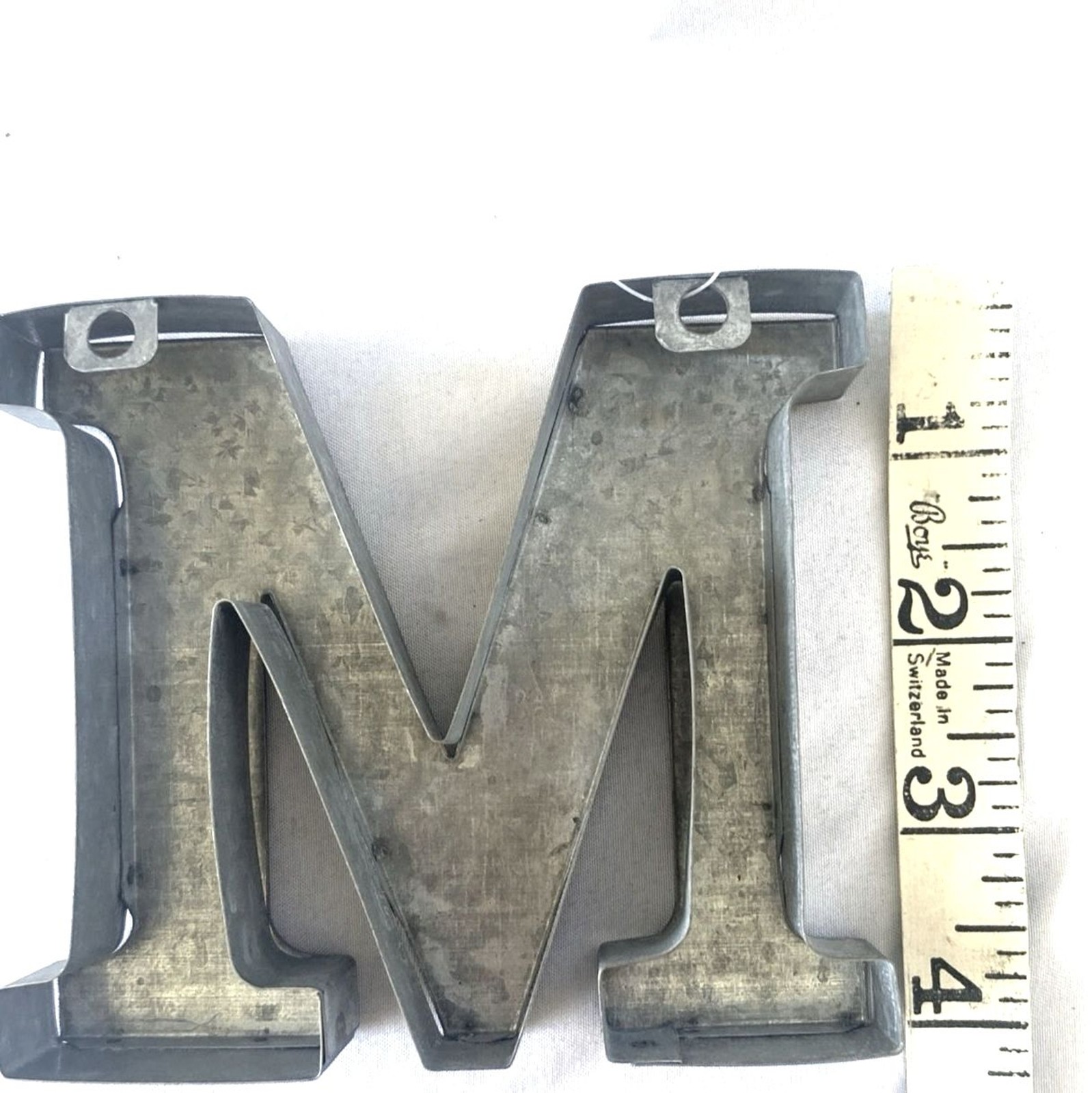 Galvanized Metal Letter M 4" Rustic Country Industrial Farmhouse 3D - NEW gallery