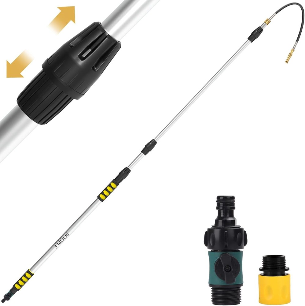 24ft Reach Gutter Cleaning Tools From The Ground, 16ft Telescopic Gutter Cleaner