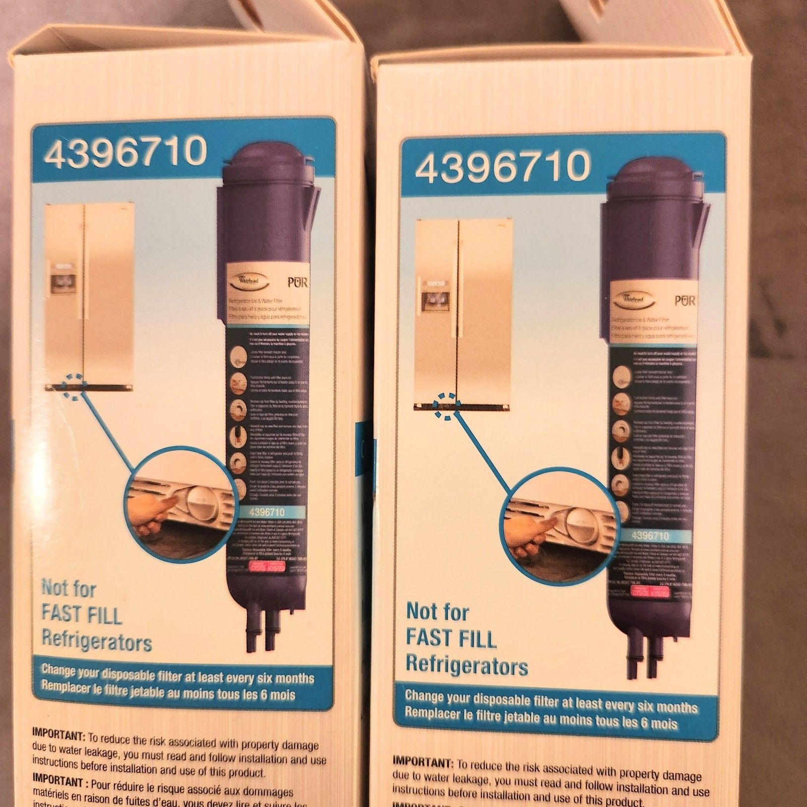 Whirlpool 4396710 Pur Replacement Refrigerator Ice & Water Filter Set Of 2 New gallery