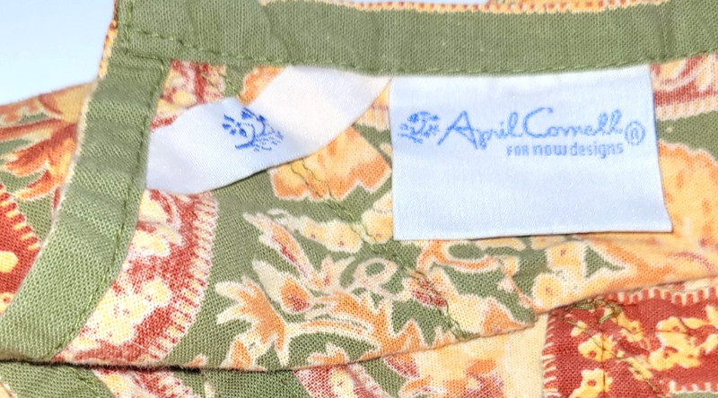 April Cornell Tablecloth Fall Pumpkins Plaid Rust Orange Green Yellow 84x56 gallery