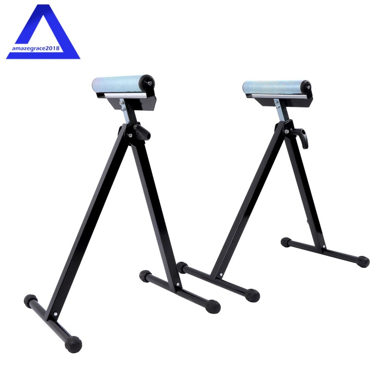 2PCS Folding Roller Stand, 132 Lbs Load Capacity Adjustable 26-3/4" to 42-1/5" gallery
