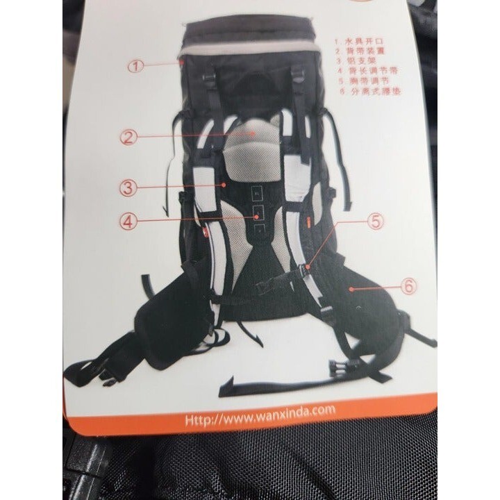 Backpacking Backpack with Trekking Pole and Water Bottle 3