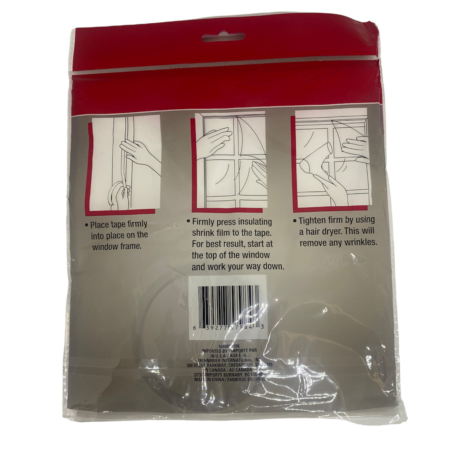 Window Insulation Kit Shrink Film Clear Keep out Draft & Humidity 60 x 72 Inches gallery