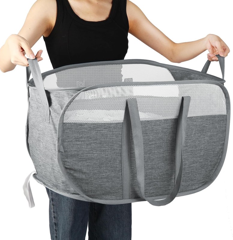Collapsible Laundry Baskets, Tear Proof Pop Up Laundry Hamper with Dual Handl... gallery