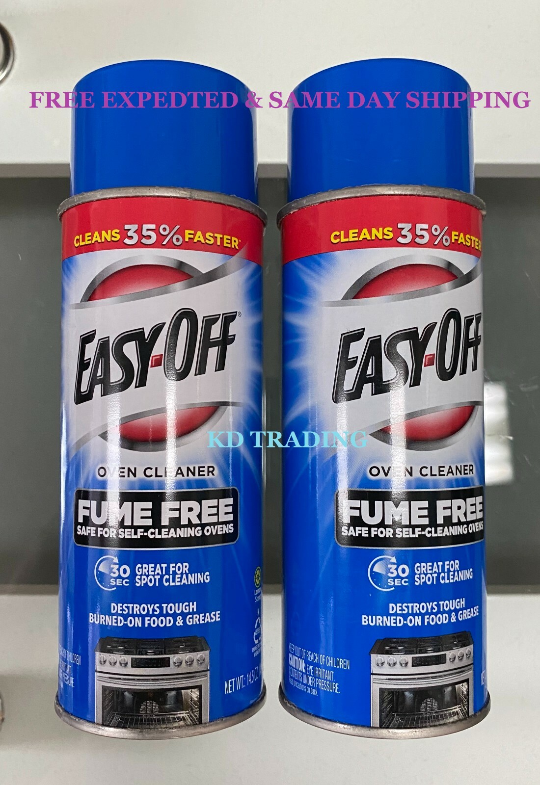 (2-Pack) Easy-Off FUME FREE Lemon Scent OVEN STAINLESS STEEL Grease CLEANER gallery