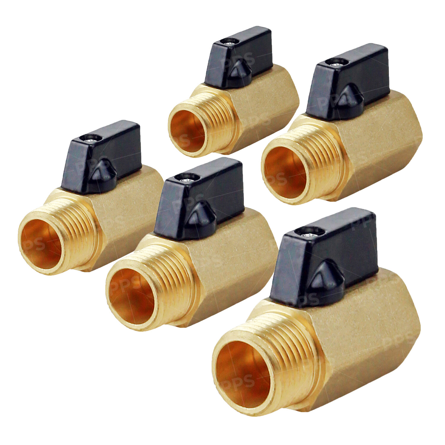 Midline Valve Boiler Trim Air Isolation Valve; 1/8 in. MIP x FIP; Brass (5 PK) gallery