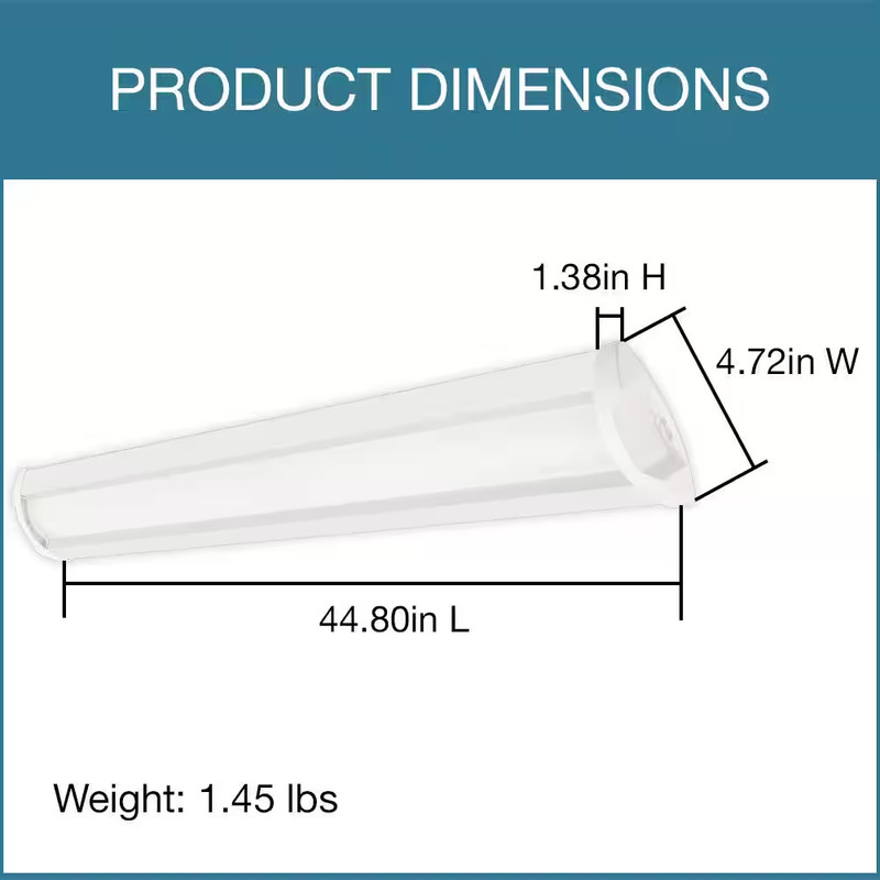 4 Ft. Integrated LED White Shop Light 3400 Lumens 34-Watt Bright White 4000K 120 gallery