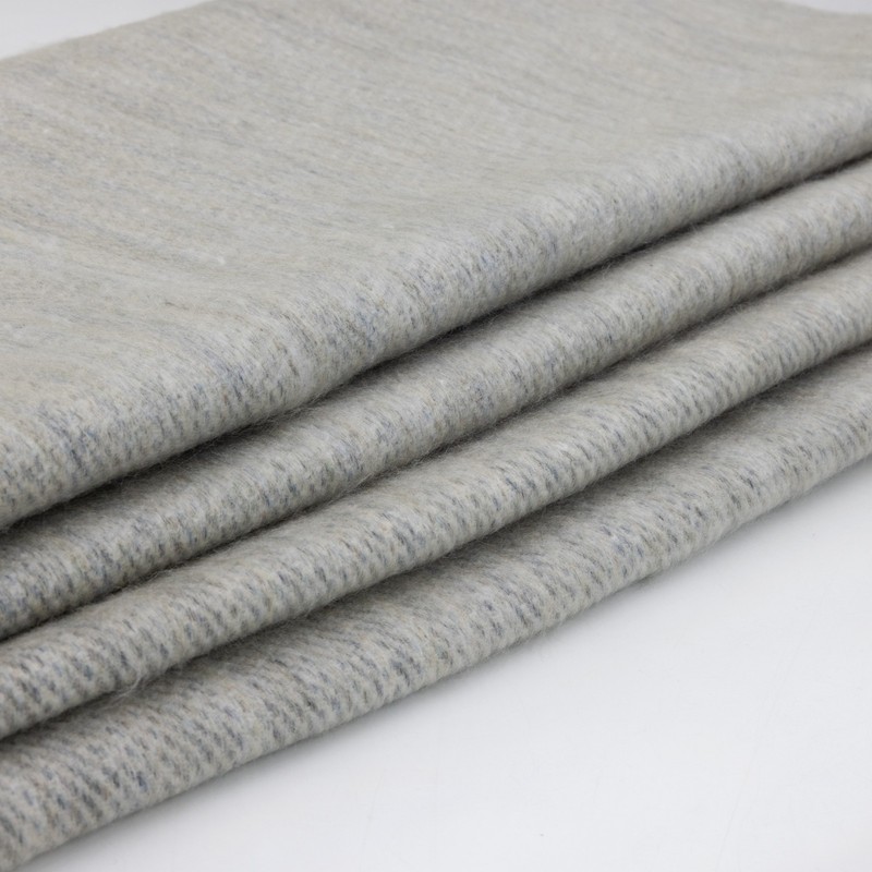 DOUBLE DENSITY ALPACA WOOL BLANKET THROW | QUEEN SIZE | SOFT&WARM – SILVER GRAY gallery
