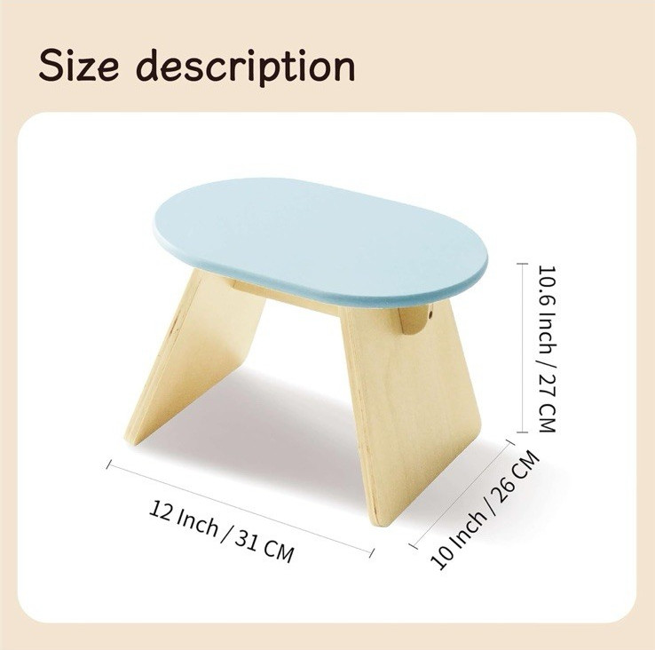 Step Stool Solid Wood Pine Wood Construction Rounded Edges Minimalist gallery