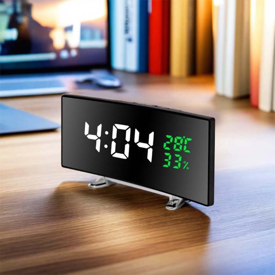 Digital LED Large Display Wall Desk Alarm Clock With Calendar Temperature Date-- gallery