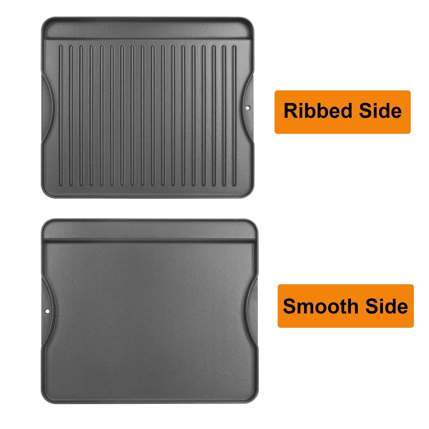2-in-1 Reversible 14 x 16 Cast Iron Cooking Griddle Plate For Gas Stove Grill gallery