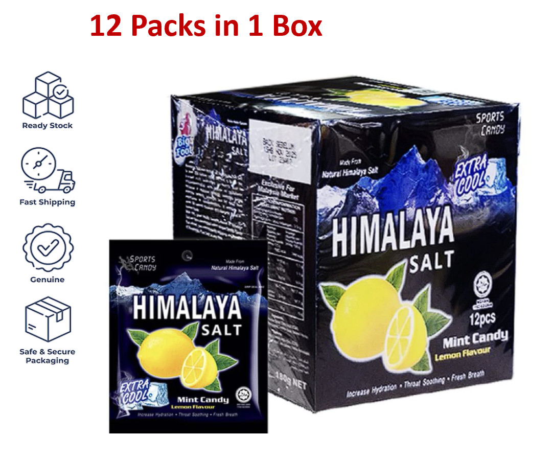 Himalaya Salt Sport Candy Extra Cool Lemon 12 Pack Hydration Throat Relief Fresh gallery
