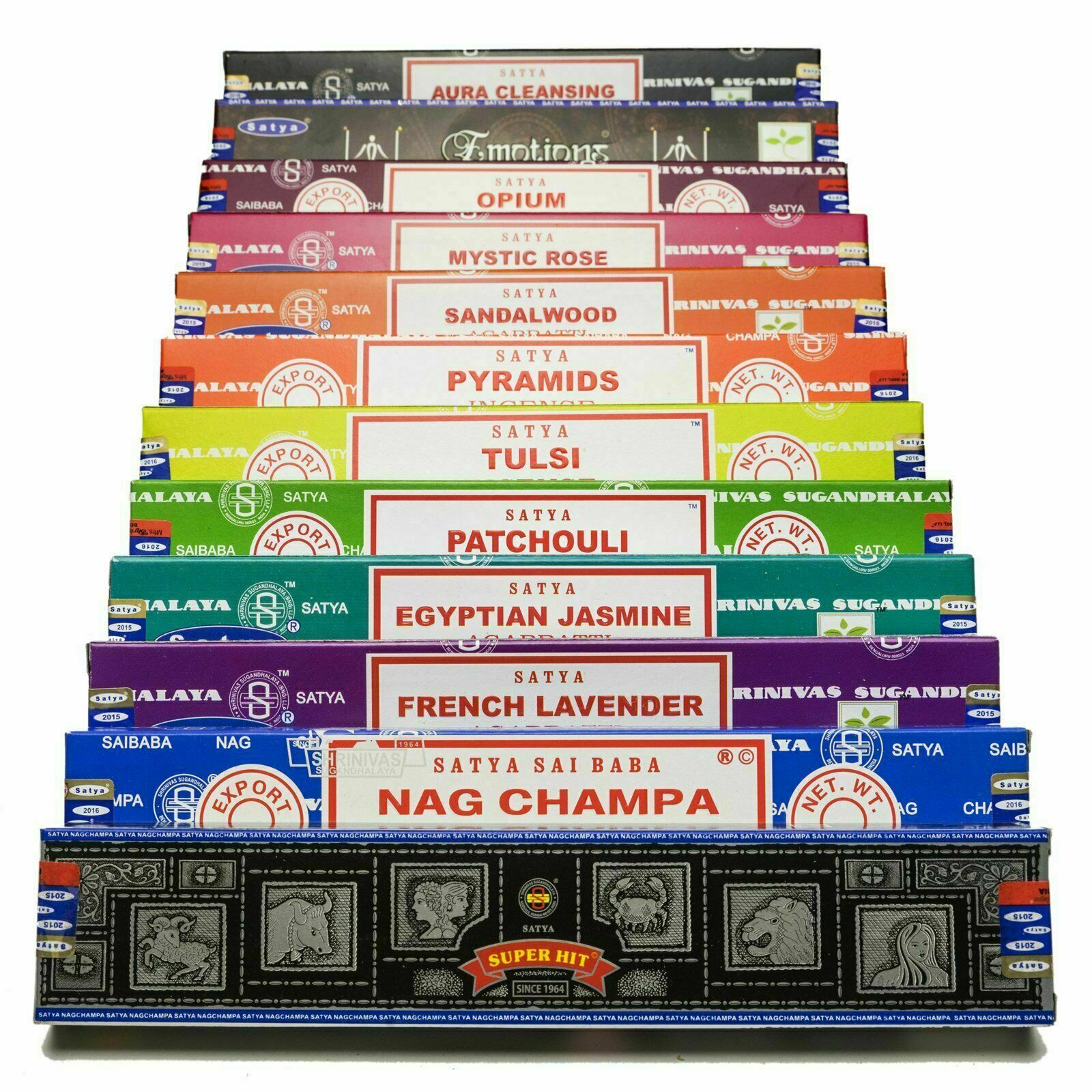Satya Sai Baba Nag Champa Assorted Mixed Incense Sticks Fragrance 12 X 15gm gallery