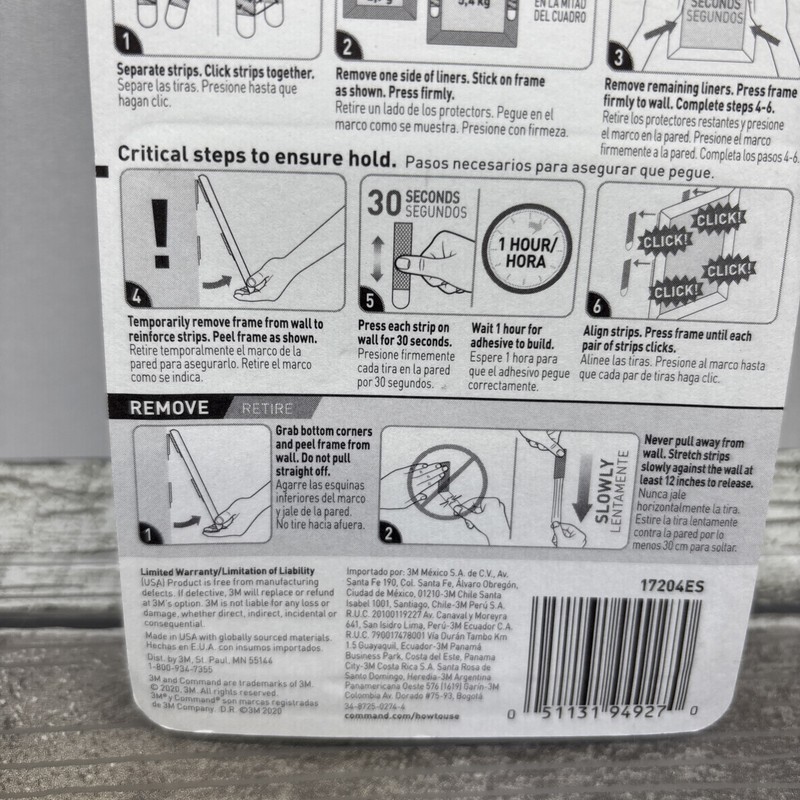 3M Command Medium Picture Hanging Strips, 6 Pack Of 2 Pairs, 12 Lb Hold {56} gallery