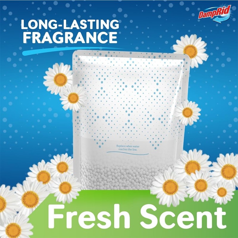 DampRid Fresh Scent Single-Use Pouch Moisture Absorber, 6-Pack gallery